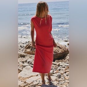 NWOT Free People Free-est Drift Street Cotton Jersey Maxi Dress Medium